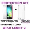 CUSTODIA COVER + PELLICOLA VETRO TEMPERATO PER WIKO LENNY 2 CUSTODIA SILICONE