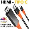 CAVO MHL DA HDMI A USB TIPO TYPE C CAVETTO TV PER SAMSUNG XIAOMI HUAWEI 2 METRI