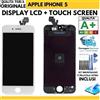 DISPLAY LCD Per APPLE IPHONE 5 AAA+ SCHERMO + VETRO TOUCH SCREEN FRAME BIANCO