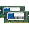 Global Memory 1GB (2 X 512MB) DDR 400MHz PC3200 200-PIN Memoria Sodimm RAM Kit Per Portatili