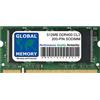 Global Memory 512MB DDR 400MHz PC3200 200-PIN Memoria Sodimm RAM Per Portatili/Computer