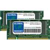 Global Memory 512MB (2 X 256MB) DDR 400MHz PC3200 200-PIN Memoria Sodimm RAM Kit Per Portatili