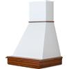 Coppari XS Cappa cucina rustica legno 60 SENZA MOTORE noce cono bianco CL60-NCBSM STOCK