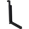 Relaxdays Appendiabiti Pieghevole da Porta, 6 Ganci per Grucce, Appendino per Porte Spesse 2 cm, Ferro e Legno, Nero