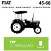 Tractor FIAT 45-66 and DT Operator's manual Use Maintenance instructions CD