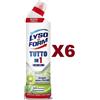 LYSOFORM 6 PZ LYSOFORM WC GEL TUTTO IN 1LIME CONTRO IL CALCARE 750ML RIMUOVE GERMI