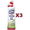 LYSOFORM 3 PZ LYSOFORM WC GEL TUTTO IN 1LIME CONTRO IL CALCARE 750ML RIMUOVE GERMI