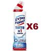 LYSOFORM 6 PZ LYSOFORM WC GEL TUTTO IN 1 OCEAN CONTRO IL CALCARE 750ML RIMUOVE GERMI