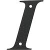Amig - Lettera I per Case o Portoni | 100 x 97 mm | Per Muri o Pareti Esterne di Abitazioni | In Acciaio con Finitura Nera Epoxi | Stile Forgiato | Include Tasselli e Viti