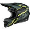 O'NEAL | Casco Motocross | Enduro | Standard di sicurezza ECE 22.06, aperture di ventilazione per un raffreddamento ottimale | Casco 3SRS VOLTAGE V.23 | Adulto | Nero Giallo Neon | Taglia M (57/58 cm)