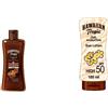 Hawaiian Tropic TROPICAL TANNING OIL SPF 0 DARK, Olio solare - 200 ml & Silk Hydration Lozione Spf 50, 180ml