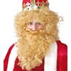 Fiestas Guirca Parrucca e barba bionda per travestimento re sovrano magio