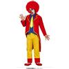Fiestas Guirca Costume uomo clown con frac rosso