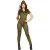 Fiestas Guirca Tuta militare da donna costume da soldatessa taglia M
