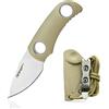 TONIFE Runer Full Tang Coltello da Caccia campeggio a Lama Fissa 4,7cm con Guaina Kydex Regolabile Facile Portabile con Cordino in Paracord per Outdoor, Sopravvivenza e Bushcraft(Cachi)