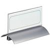 Durable 820319 Desk Presenter De Luxe, Portanome da Tavolo, Tenuta Sicura del Pannello, 61/122 x 150 mm, Confezione da 2 Pezzi, Trasparente