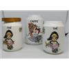 Arte Ceramica Romana A C R 3 barattoli cer vintage dec mano anni '60 h cm 11/ 13,5 senza coperchio