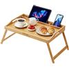 VEVOR Vassoio in Legno Colazione Tavolino Letto Pieghevole 55x35cm Porta Tablet