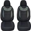 BREMER SITZBEZÜGE Coprisedili per sedili auto compatibili con Mercedes Classe GLE W166 2011-2019 conducente e passeggero Coprisedili FB: G101 (nero/grigio)