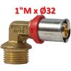 Fornara Multistrato pressare - Gomito 90° filetto maschio 1'' x Ø 32 mm