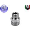 ICMA Niples ridotto cromato MM da 3/8'' x 1/2'' - in ottone