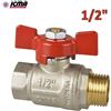 ICMA 351 - Valvola a sfera a passaggio totale ? Filettatura M/F 1/2'' - Leva far