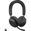 Jabra Evolve2 75 Wireless PC Headset with 8-Microphone Technology - Dual Foam Stereo Headphones with Advanced Active Noise Cancellation, USB-C Bluetooth Adapter and MS Teams-compatibility - Black