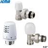 ICMA Kit termostatico ICMA - valvola + detentore + testa termostatica 1/2'' squadra a