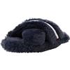 Tommy Hilfiger Fur Cross Strap Home Slipper Fw0fw07551, Pantofole Donna, Blu Spaziale, 36 EU