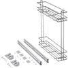 Emuca - Carrello portabottiglie estraibile per mobile di cucina, Montaggio laterale, Modulo 150mm, Cromato lucido, Acciaio