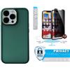 Newtop Cover per Samsung Galaxy A52 4G - 5G Verde Rigida Opaca Cromata e Vetro Privacy