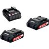 Metabo Kit Batteria 2x 1,5Ah 18V e caricatore Metabo SC 36