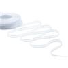 Furlanis - Velo Bordi Raso con Tirante Centrale, Nastro Decorativo per Confezioni, Bomboniere, Tessuto Italiano - Bianco Ottico, 6 mm x 50 m