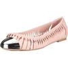 Buffalo London 210-5068 Paradise Leather Black 01 117205, Ballerine Donna - Nero, 41 EU