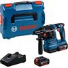 Bosch Professional Gbh18v-22+2x4ah+gal18v-40+l-boxx136 Battery Hammer Blu