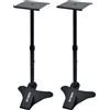 Quik Lok BS402 Coppia Supporto Professionale x casse monitor audio Studio, Nero