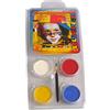 Eulenspiegel - Set di trucco a tema Clown arcobaleno, 4 colori | Pennelli e istruzioni, colori per trucco per circa 40 maschere, per Carnevale e feste a tema