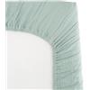 DOMIVA - Lenzuolo con angoli elasticizzati, 60 x 120 cm, colore: Celadon