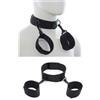 toyz4lovers Collare bondage costrittivo con manette cavigliere nero fetish harness black
