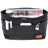 bagIN BAG iN. Borsa organizer, inserto con cerniera, tessuto di nylon, da donna, borsa e totebag nera, misura: S: 33 cm (superiore)/22,1 cm (inferiore) x 11,9 x 19,1 cm (L x l x A)