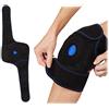 Relaxdays Cuscinetto Termico per Ginocchia, Chiusura a Strappo, Gel Ghiaccio Riutilizzabile Ginocchiera con Fascia, Nero
