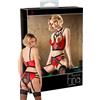 lingerie intimo donna rosso bustino aperto mutande completino sexy erotico red
