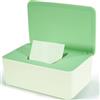 Cheerhom Scatola per salviette umidificate per bambini, scatola per salviette umidificate, scatola per carta igienica umida, scatola per salviettine umidificate, colore beige, con coperchio, mantiene gli
