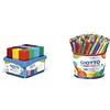 Giotto Turbo Maxi Schoolpack 108 pz Colori assortiti, 524000 & 521500 Pennarelli Turbo Color Punta Fine, 2.8 mm, Confezione da 96 pezzi