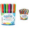 Giotto Turbo Maxi - Barattolo Da 48 Pennarelli A Punta Larga, 5 mm, Super Lavabili & Turbo Color - Barattolo Da 96 Pennarelli A Punta Fine, 2.8 mm, Colori Intensi