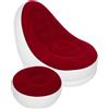 POLTRONA POUF GONFIABILE CON POGGIA PIEDI POMPA INCLUSA RELAX CASA