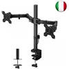 BONTEC Supporto Doppio Monitor per Schermo LED LCD da 13 a 27 Pollici,