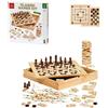 Dal Negro Gioco Da Tavolo Classic Games Kit Dal Negro Scacchi Dama Tria Domino In Legno