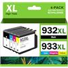 ECHALLENGE 933XL 932XL Multipack Cartucce d'inchiostro compatibili con HP 932 933 XL per HP Officejet 6700 Premium cartucce 7510 7612 7110 7610 6100 6600 (Packaging May Vary)