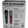 KARMA Kit 2 microfoni dinamici Jack 6,3mm Colore Nero e Rosso - DM 522